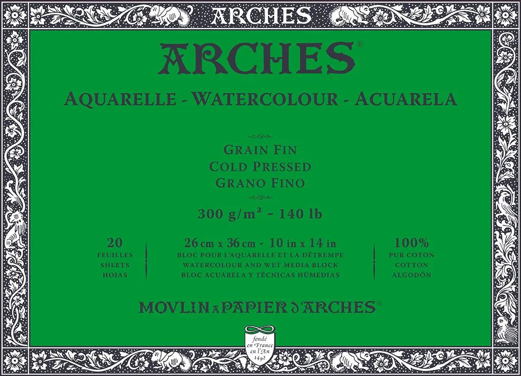 ARCHES Watercolour Paper Block Cold Pressed 300gsm