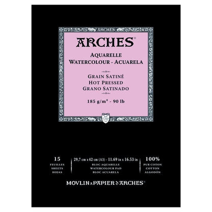 ARCHES Aquarelle Watercolour Pads 12 Sheet 300gsm