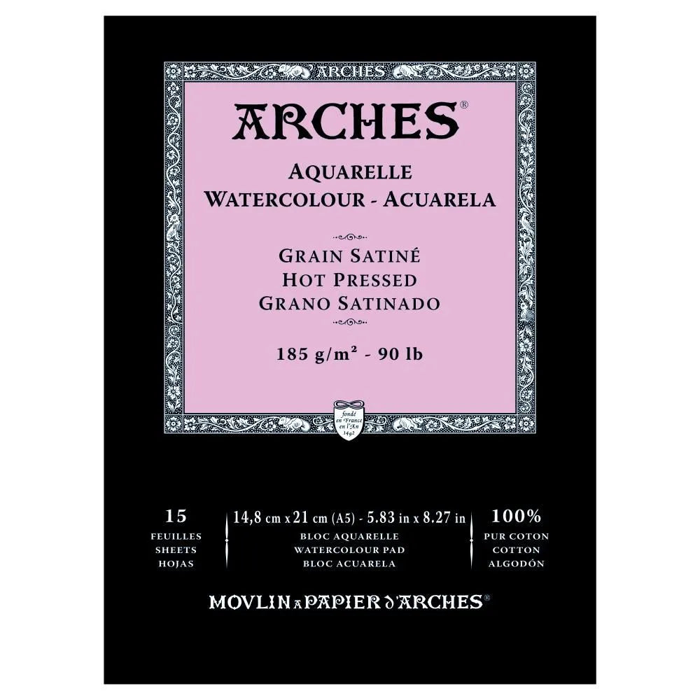 ARCHES Aquarelle Watercolour Pads 12 Sheet 300gsm