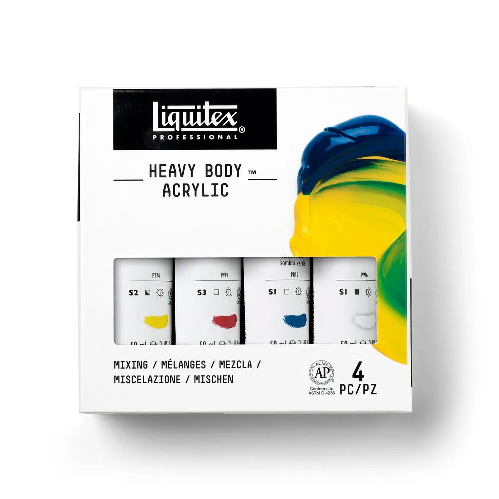 LIQUITEX Heavy Body Acrylic Paint Set Mixing 4 pc