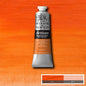 Winsor & Newton Artisan water mixable oil paint tube on an orange background