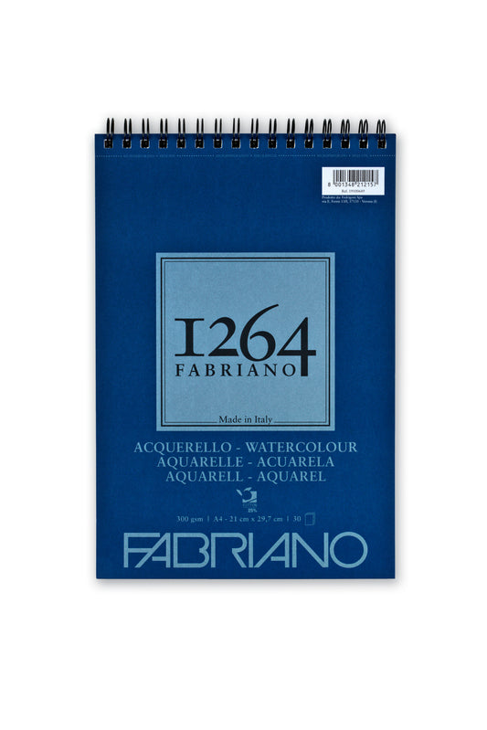 FABRIANO 1264 Watercolour Spiral Pad (Blue) 300gsm