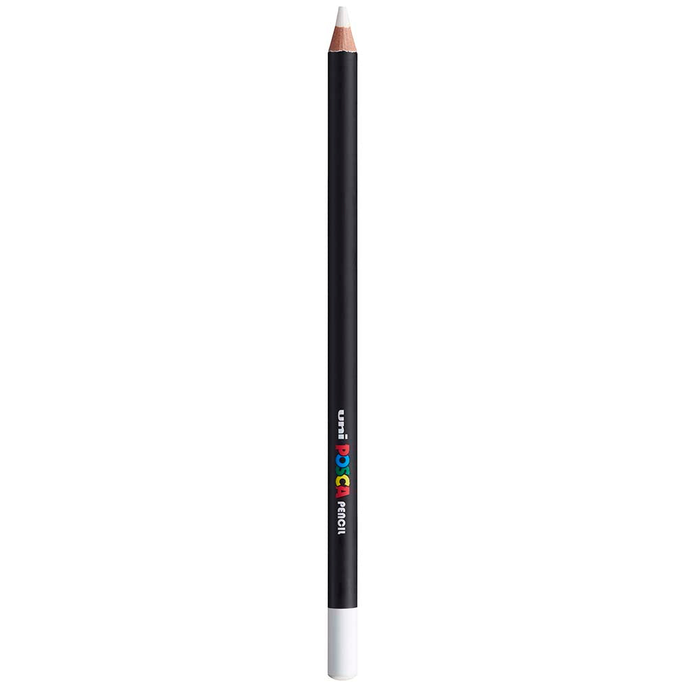 Uni Posca White Pencil on White background