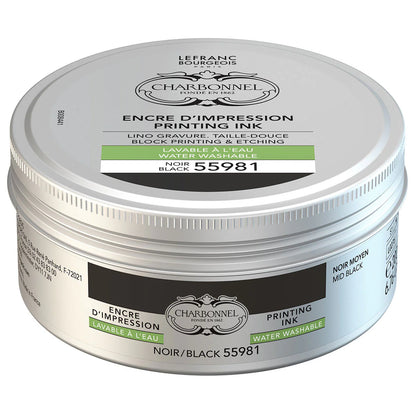 CHARBONNEL Aquawash Printing Ink Black 200ml