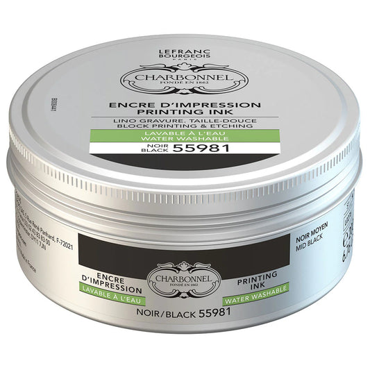 CHARBONNEL Aquawash Printing Ink Black 200ml