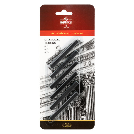 KOH-I-NOOR Hardtmuth Charcoal Blocks Set of 6