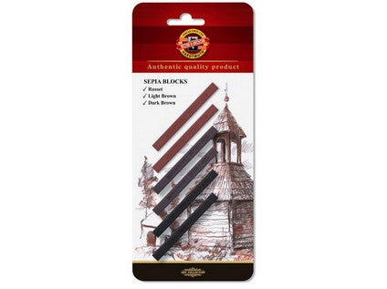 KOH-I-NOOR Hardtmuth Sepia Blocks Set of 6