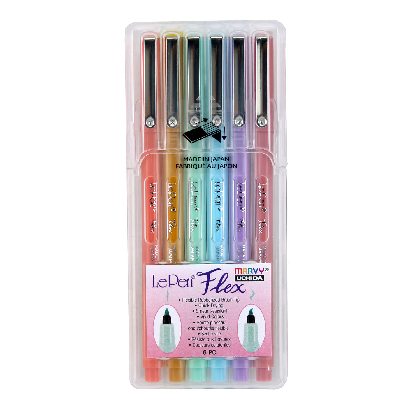 MARVY Le Pen Flex Brush Tip 6 pc Set