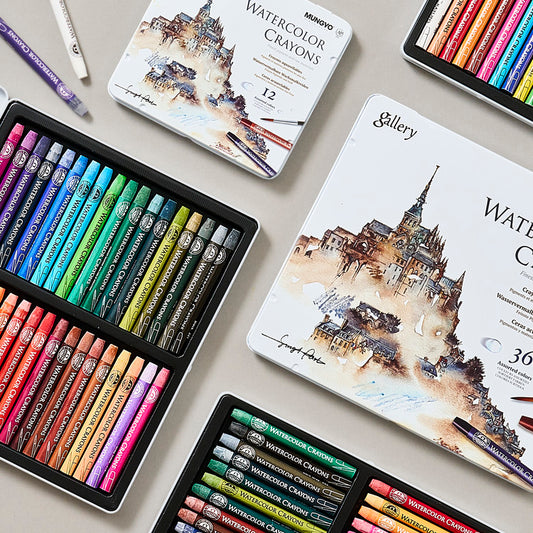 MUNGYO Gallery Watercolour Crayons Assorted Colours