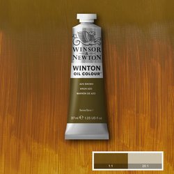 Winsor & Newton Winton oil paint tube on a wooden surface