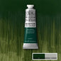 Tube of Winsor & Newton Winton oil paint on a green background