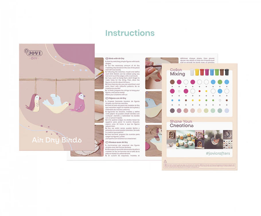 JOVI Air Dry Clay Birds Craft Kit
