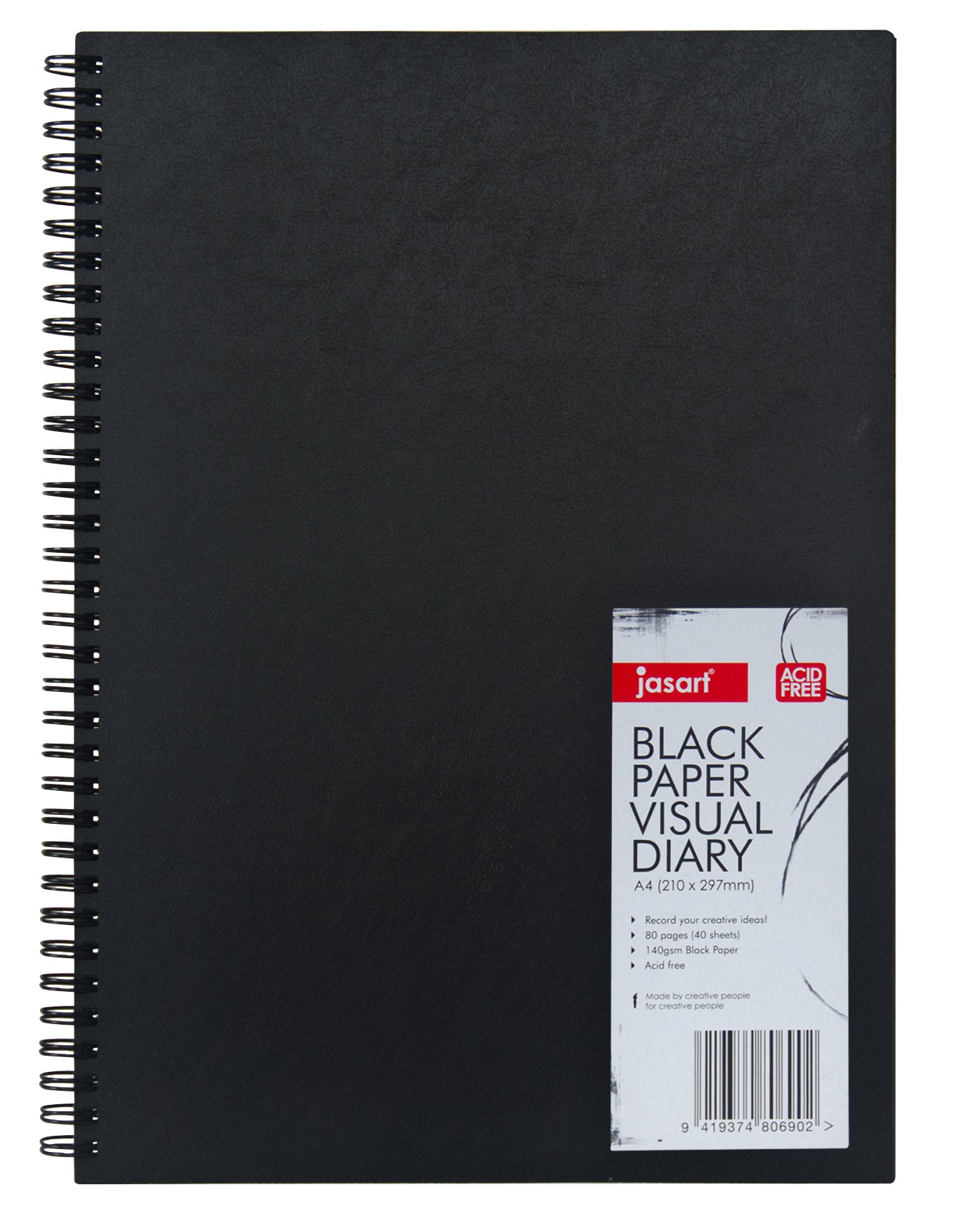 JASART Black Paper Visual Diary A4