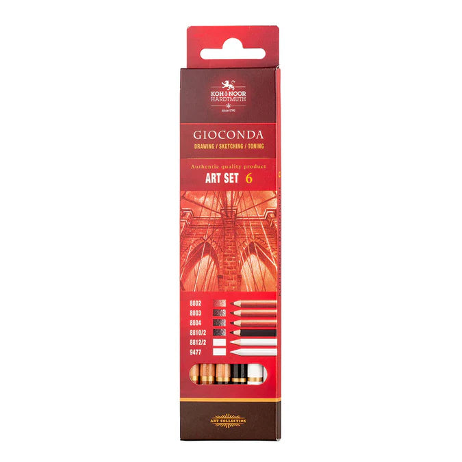 KOH-I-NOR Gioconda Chalk Pencils Art Set 6