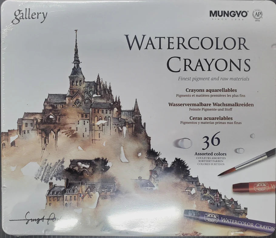 MUNGYO Gallery Watercolour Crayons Assorted Colours