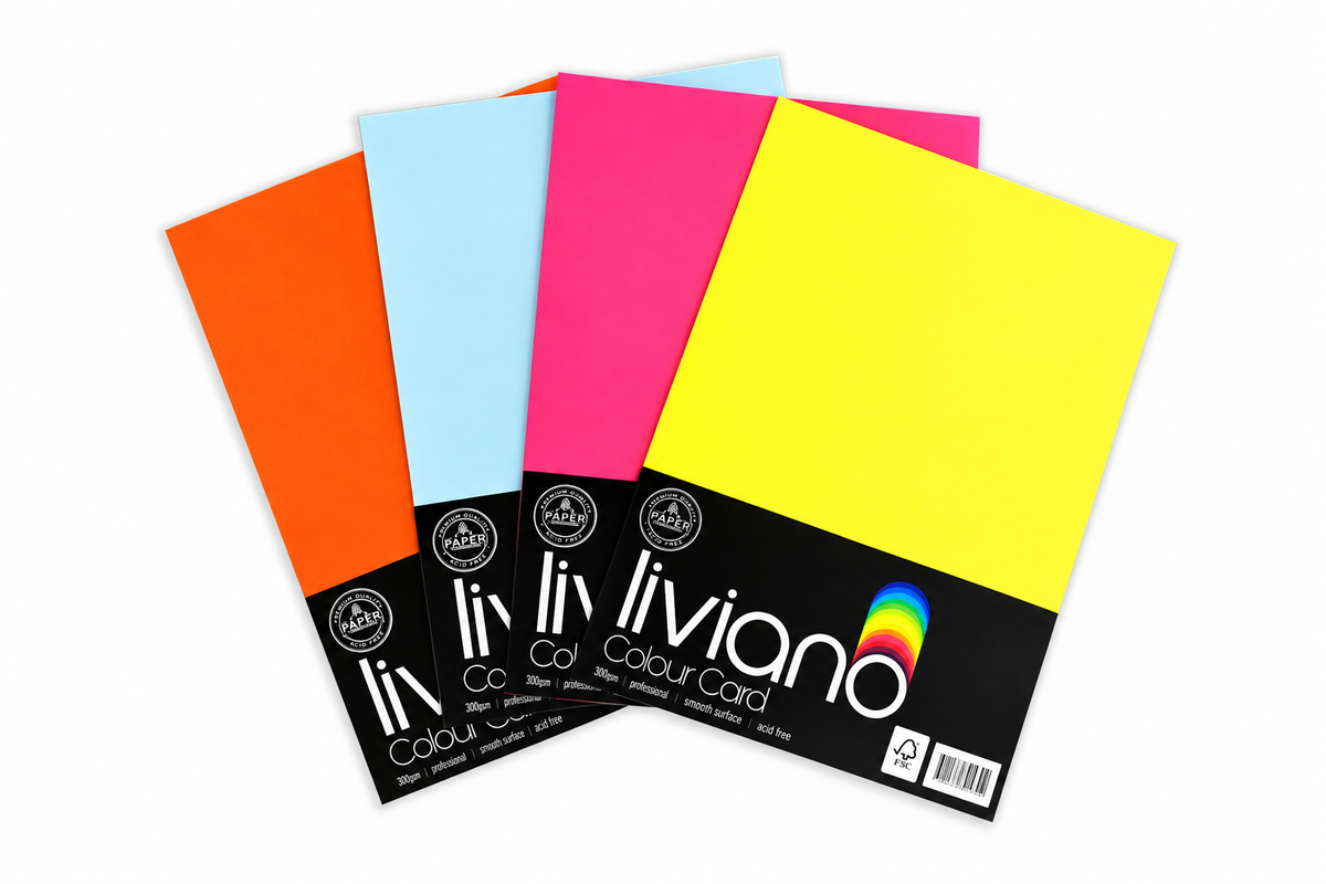 THE PAPER HOUSE Liviano Colour Card 300gsm A2 (30 Pack)