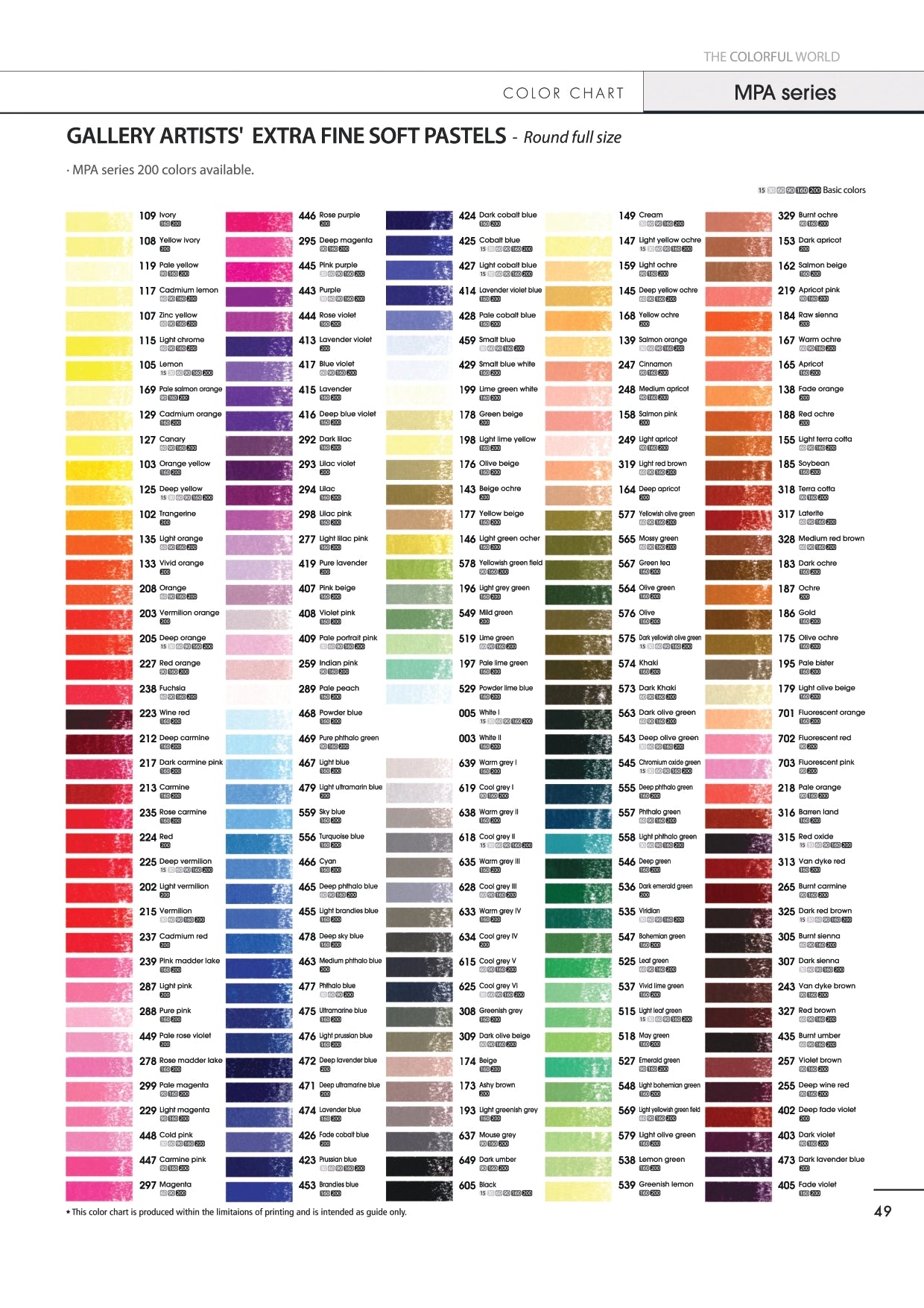 MUNGYO Gallery Artists Square Soft Pastel Single Colour (6 Sticks)