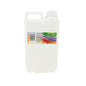 A large translucent white plastic bottle with a handle and white cap, featuring a colourful label for 5 Star Artists Distilled Turpentine