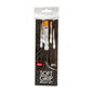 JASART Soft Grip Brush Gold Synthetic Bristles Flat Set 5