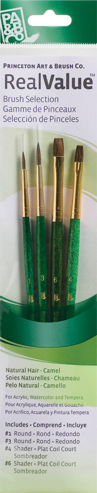 PRINCETON Real Value Green Handle Brush Sets