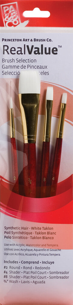 PRINCETON Real Value Red Handle Brush Sets